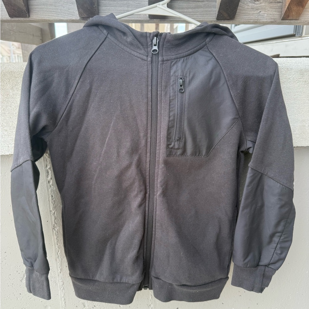 Athletic Works Black Hooded Zip-Up Jacket for Kids